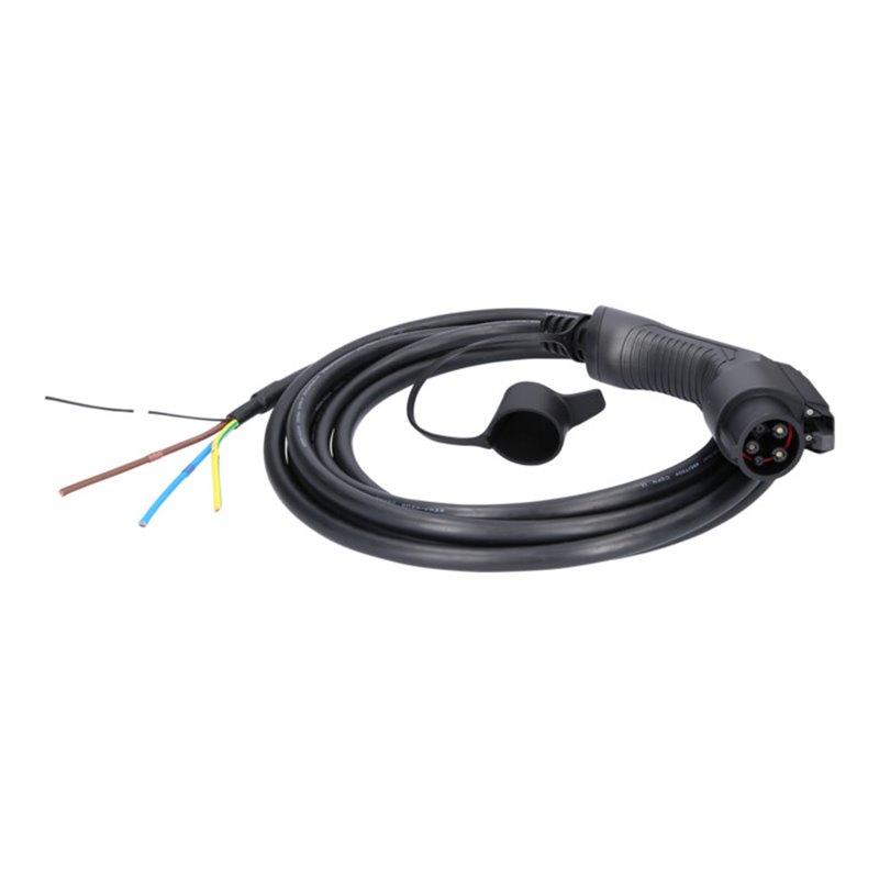 KS Tools efuturo Ladekabel gerade, 1 Phase, bis zu 7,4 kW, 32 A, 230 V, Mode 3, 5 Meter, Typ 1