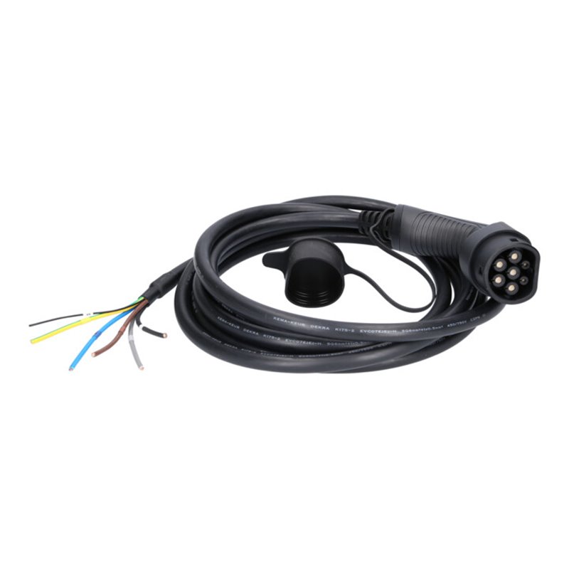 KS Tools efuturo Ladekabel gerade, 3 Phasen, bis zu 22 kW, 32 A, 400 V, Mode 3, 5 Meter, Typ 2