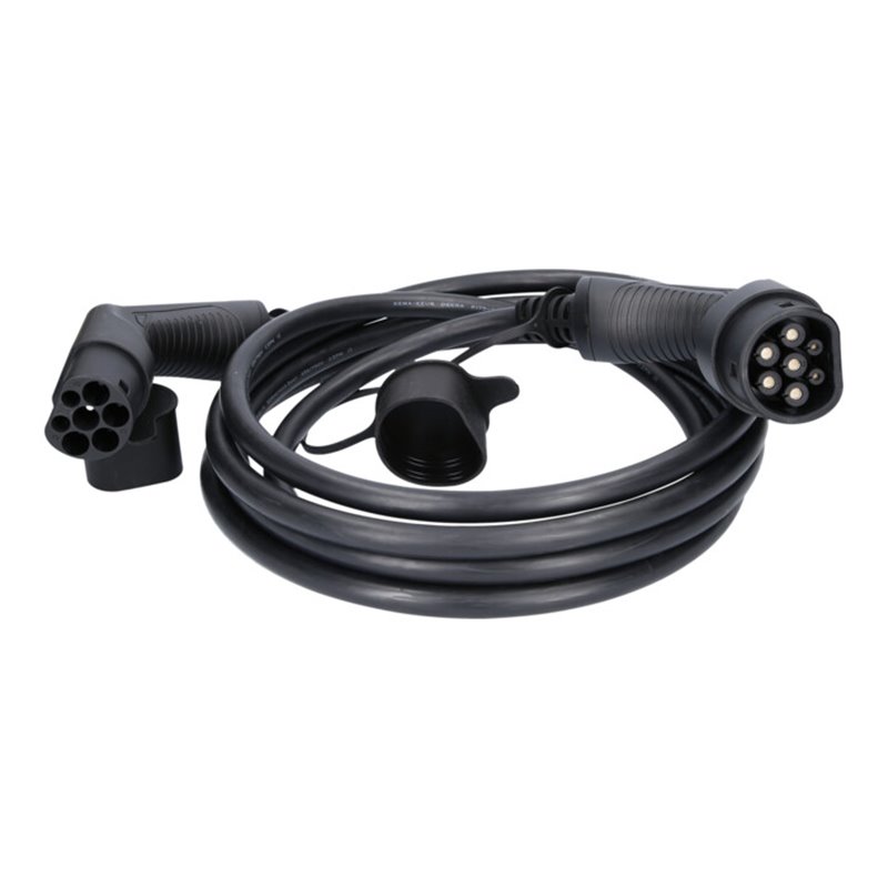 KS Tools efuturo Ladekabel gerade, Typ 2 auf Typ 2 Stecker, 3 Phasen, bis zu 22 kW, 32 A, 400 V, Mode 3, 5 Meter