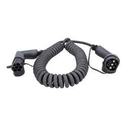 KS Tools efuturo Spiralladekabel Typ 2 auf Typ 2 Stecker, 1 Phase, bis zu 7,4 kW, 32 A, 230 V, Mode 3, 8 Meter