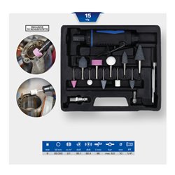 Brilliant Tools Mini Druckluft-Stabschleifer-Satz, 15-tlg