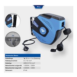 Brilliant Tools Automatischer Kabelaufroller, 15 + 1 m