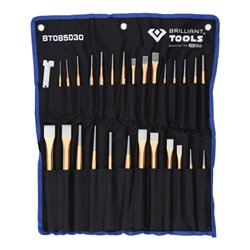 Brilliant Tools Meißel und Durchtreiber-Satz, 28-tlg