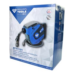 Brilliant Tools Automatischer Druckluftschlauch-Aufroller, Durchmesser 8 mm x 10 m