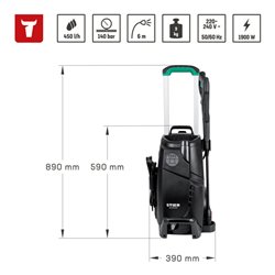 STIER Hochdruckreiniger DIG-140 1900 W 140 bar 450 l/h