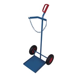 VARIOfit Stahlflaschenkarre für Propangasflasche, Schaufel 360 x 365 mm, Höhe Sicherungskette 1.035 mm