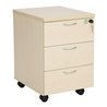STIER Rollcontainer mit 3 Schubladen, 405x500x590mm, Ahorn