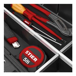 STIER Werkzeugkoffer Premium mit Rollen und Teleskopgriff, flugtauglich, leer