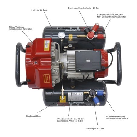 Aerotec EXTREME 30-2x9 - 30 Bar - 18 Liter ALU