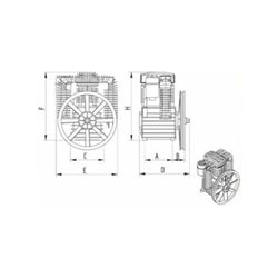 Aerotec SHM K28 Aggregat - 2 Zylinder - Doppelstufig - mit Nachkühler