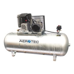 Aerotec N60-500 Z PRO liegend - 400 Volt verzinkt Kompressor ölgeschmiert