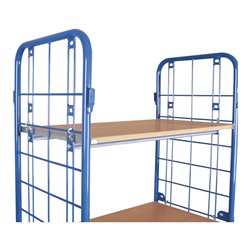 VARIOfit Etagenwagen hoch, 4 Böden, 2 Wände