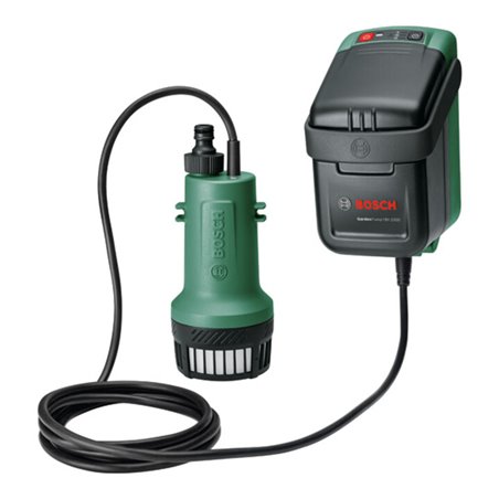 Bosch Akku-Regenwasserpumpen GardenPump 18V-2000: Akku 18V 2.5Ah, Ladegerät AL 1810 CV