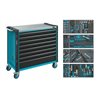 HAZET Werkstattwagen Assistent, flach: 7 x 81 x 870 x 398 mm Schubladen, hoch: 1 x 166 x 870 x 398 mm, Anzahl Werkzeuge: 378