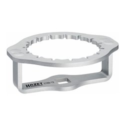 HAZET Ölfilter-Schlüssel, Vierkant hohl 12,5 mm (1/2 Zoll), Rillenprofil, 107 mm