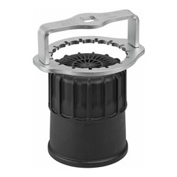 HAZET Ölfilter-Schlüssel, Vierkant hohl 12,5 mm (1/2 Zoll), Rillenprofil, 107 mm