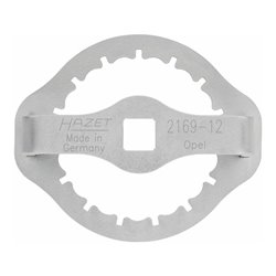 HAZET Ölfilter-Schlüssel, Vierkant hohl 12,5 mm (1/2 Zoll), Rillenprofil, 107 mm