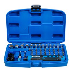 BGS Akku-Schraubendreher inkl. Bit- und Steckschlüssel-Satz 41-tlg.