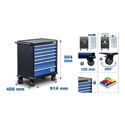 BGS Werkstattwagen XL 7 Schubladen leer