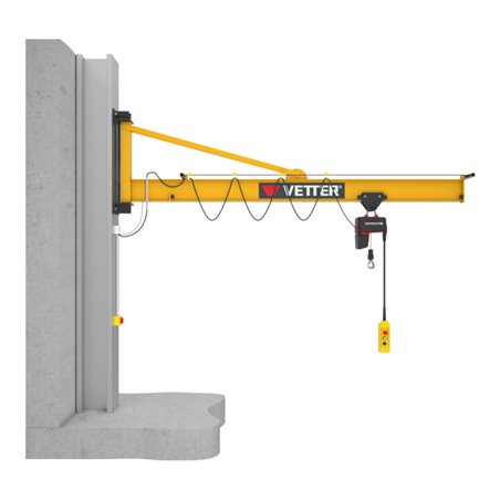 Vetter Säulenschwenkkran ASSISTENT Verbundanker-System Elektrokettenzug 500kg, 6,0m