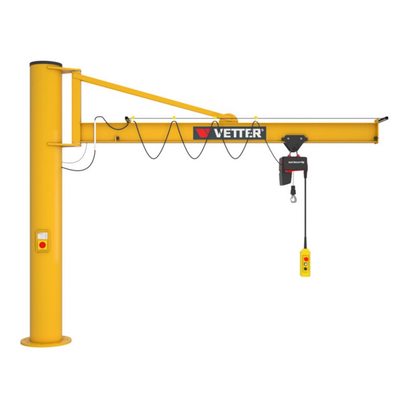 Vetter Säulenschwenkkran ASSISTENT Verbundanker-System Elektrokettenzug 125kg, 6,0m