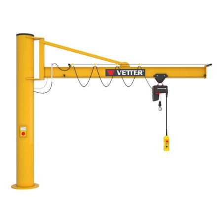 Vetter Säulenschwenkkran ASSISTENT Verbundanker-System Elektrokettenzug 125kg, 6,0m