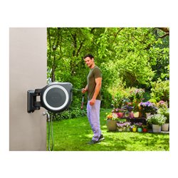 GARDENA Wand-Schlauchbox RollUp L (weiß) 30 m