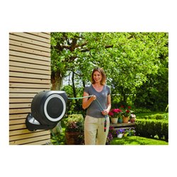 GARDENA Wand-Schlauchbox RollUp S (weiß) 15 m