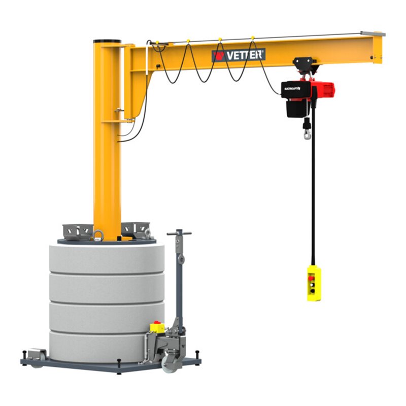 Vetter Mobiler Säulenschwenkkran MOBILUS MOB12-AS1,25-3,0 Elektrokettenzug 125kg, 3,0m