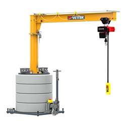 Vetter Mobiler Säulenschwenkkran MOBILUS MOB12-PR3,2-4,0 Elektrokettenzug 320kg, 4,0m