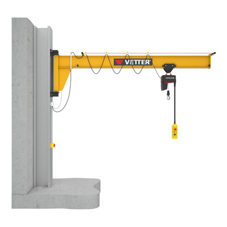Vetter Wandschwenkkran PRAKTIKUS Standard-Lagerkonsole Elektrokettenzug 125kg, 6,0m