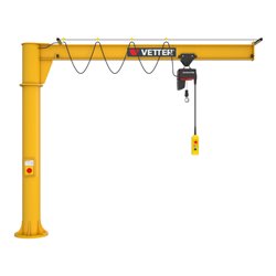 Vetter Säulenschwenkkran PRIMUS Verbundanker-System Elektrokettenzug 250kg, 5,0m