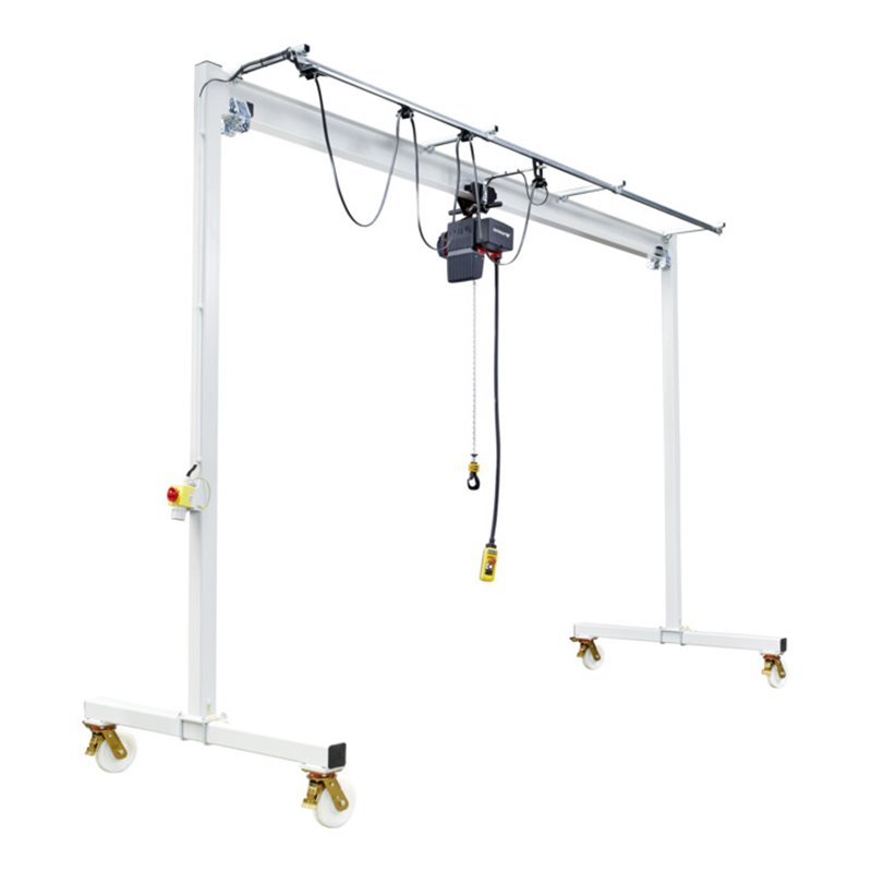 Vetter Portalkran Profi A + Elektrokettenzug mit Handschiebefahrwerk 250kg, 4,0m