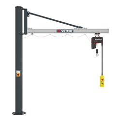 Vetter Säulenschwenkkran UNILIFT Verbundanker-System Elektrokettenzug 320kg, 3,9m