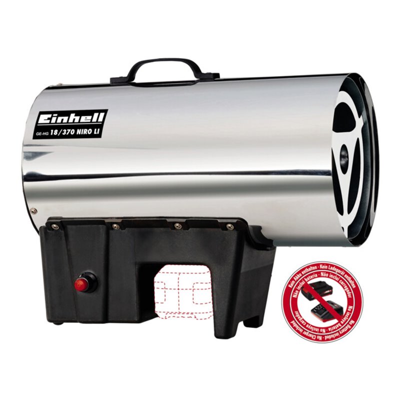 Einhell Akku-Heißluftgenerator GE-HG 18/370 Niro Li-Solo D/AT