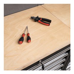 STIER Werkstatteinrichtung Basic 6-teilig mit Lochwand und Multiplex-Arbeitsplatte BxTxH 4235x460x2000mm