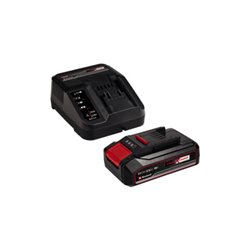 Einhell Akku-Rasenmäher + Akku-Gras- und Strauchschere + 2x 2,5 Ah Starter-Kit + Akku-Lautsprecher