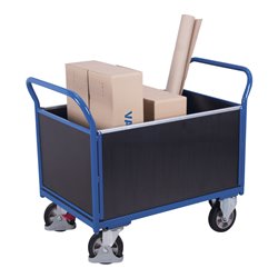 VARIOfit Schwerlast-Vierwandwagen mit Siebdruckplatte, Traglast 1000kg
