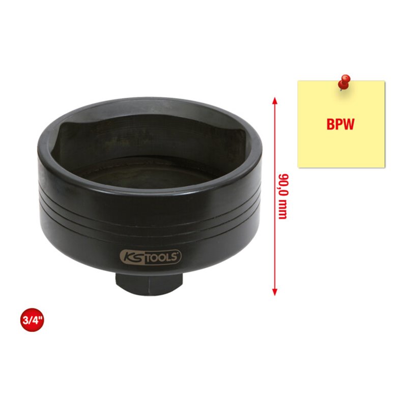 KS Tools Radkapsel-Stecknuss für BPW, 111 mm, 6-kant