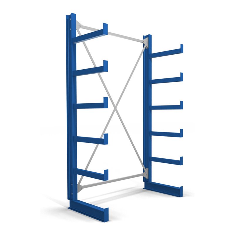 STIER Kragarmregal einseitig mit 5 Ebenen enzianblau
