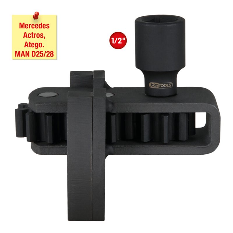 KS Tools 1/2 Zoll Motor-Durchdrehvorrichtung für Mercedes / MAN, 100 mm