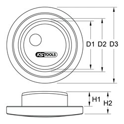 KS Tools Radlager-Einbauhilfe für Volvo, Vorderachse, D.61 mm