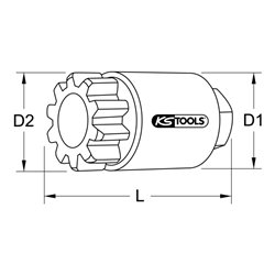KS Tools 1/2 Zoll Motor-Durchdrehvorrichtung für Volvo