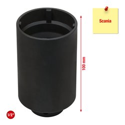 KS Tools 1/2 Zoll Nutmuttern-Schlüssel mit 4 Zapfen für Scania, Innenzapfen D. 48 mm