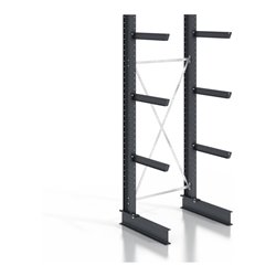 STIER Kragarmregal schraubbar einseitig mit 3 Ebenen HxT 2530x400 mm