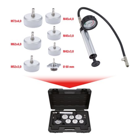 KS Tools Kühlsystem-Prüfgerät LKW, 9-tlg