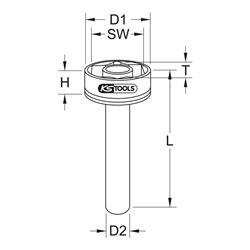 KS Tools 3/4 Zoll Achsmuttern-Schlüssel Volvo 105 mm