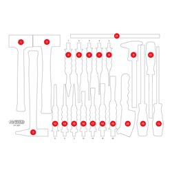 KS Tools Leere Schaumstoffeinlage zu 811.0021