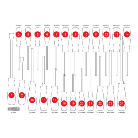 KS Tools Leere Schaumstoffeinlage zu 811.0024