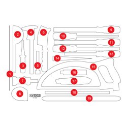 KS Tools Leere Schaumstoffeinlage zu 811.0028